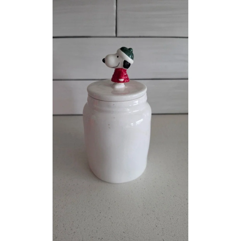 Snoopy Pet Treat Jar Puppy Cookie Canister RAE DUNN 8